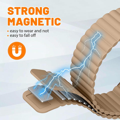 Magnetic Sport Bands for Apple Watch Band 40mm 38mm 41mm 42mm 44mm 45mm 46mm iWatch bands for Women Men,Silicone Loop Strap Wristband for Apple Watch Series 11 10 9 8 7 6 5 4 3 SE 3/2nd Ultra/3/2 49mm