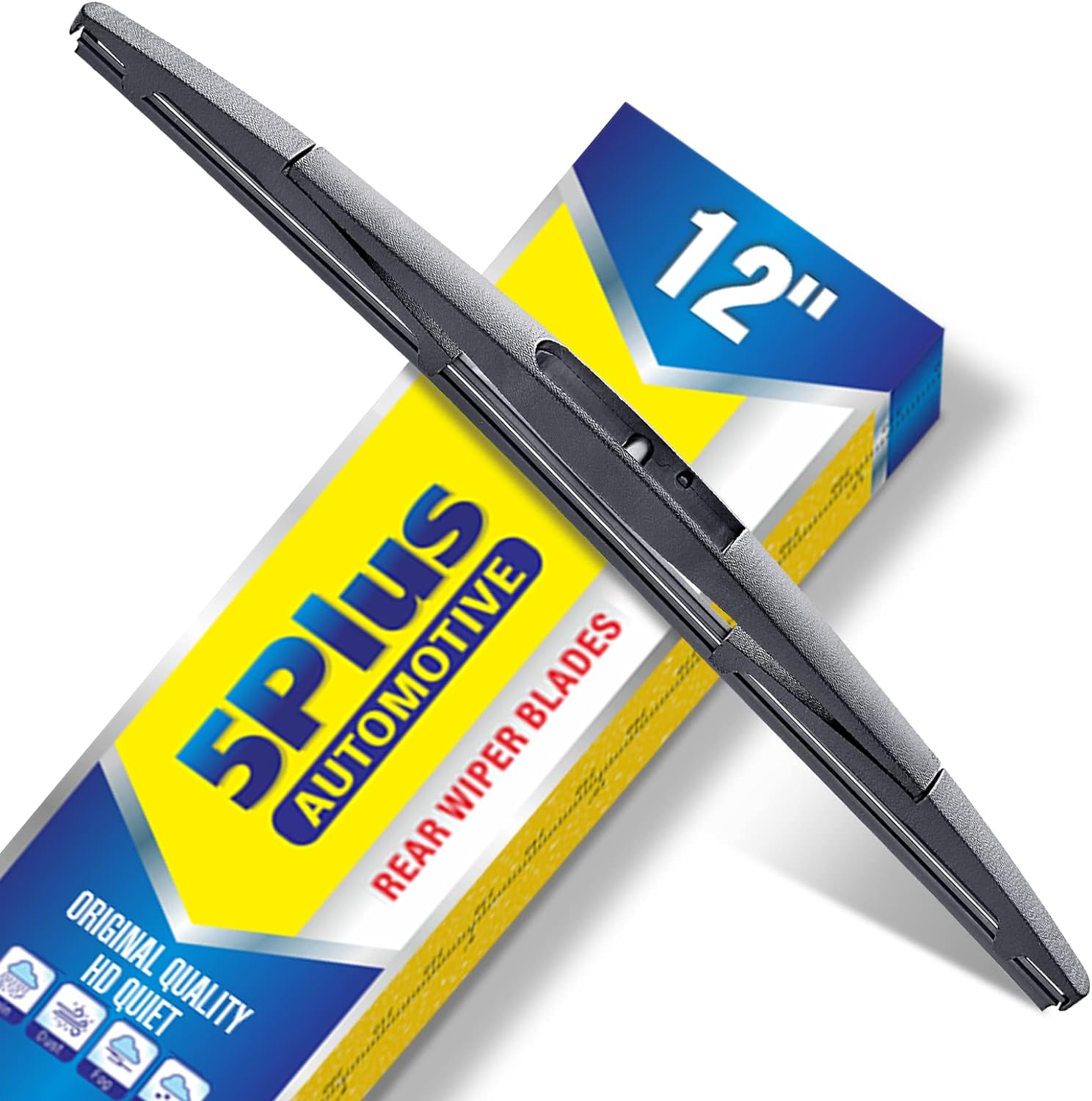 5 PLUS RearQuiet 12 Inch Rear Wiper Blade,OEM Replacement Rear Window Wiper