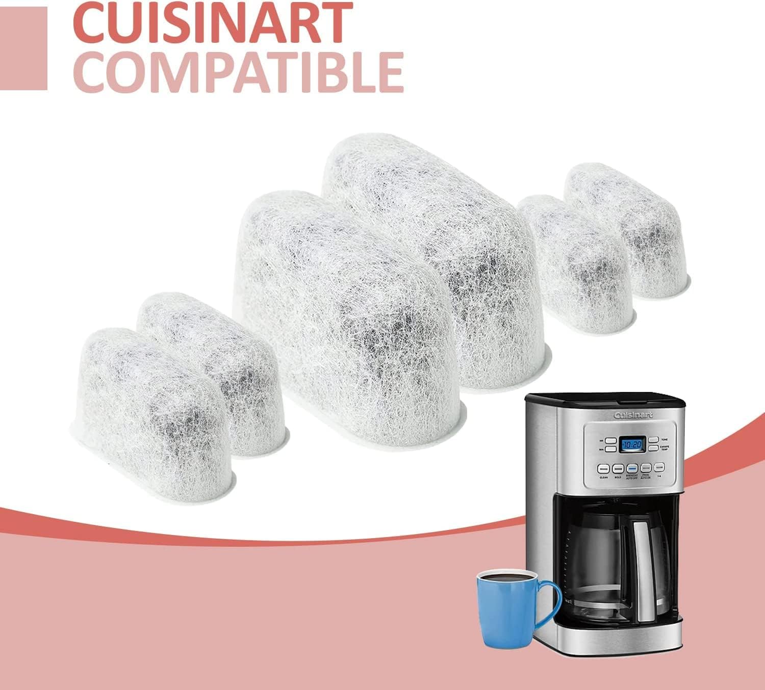 24 Pack Replacement Charcoal Water Filters for All Cuisinart Coffee Machines - Cuisinart Compatible (NOT KEURIG) Filters Fit Both Newer & Older Models Cuisinart Coffee Makers