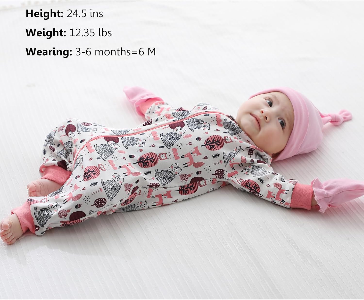 MAMIMAKA Newborn Baby 2-way Zipper Romper Cotton One-piece Jumsuit 3-pack, 0-24 Months