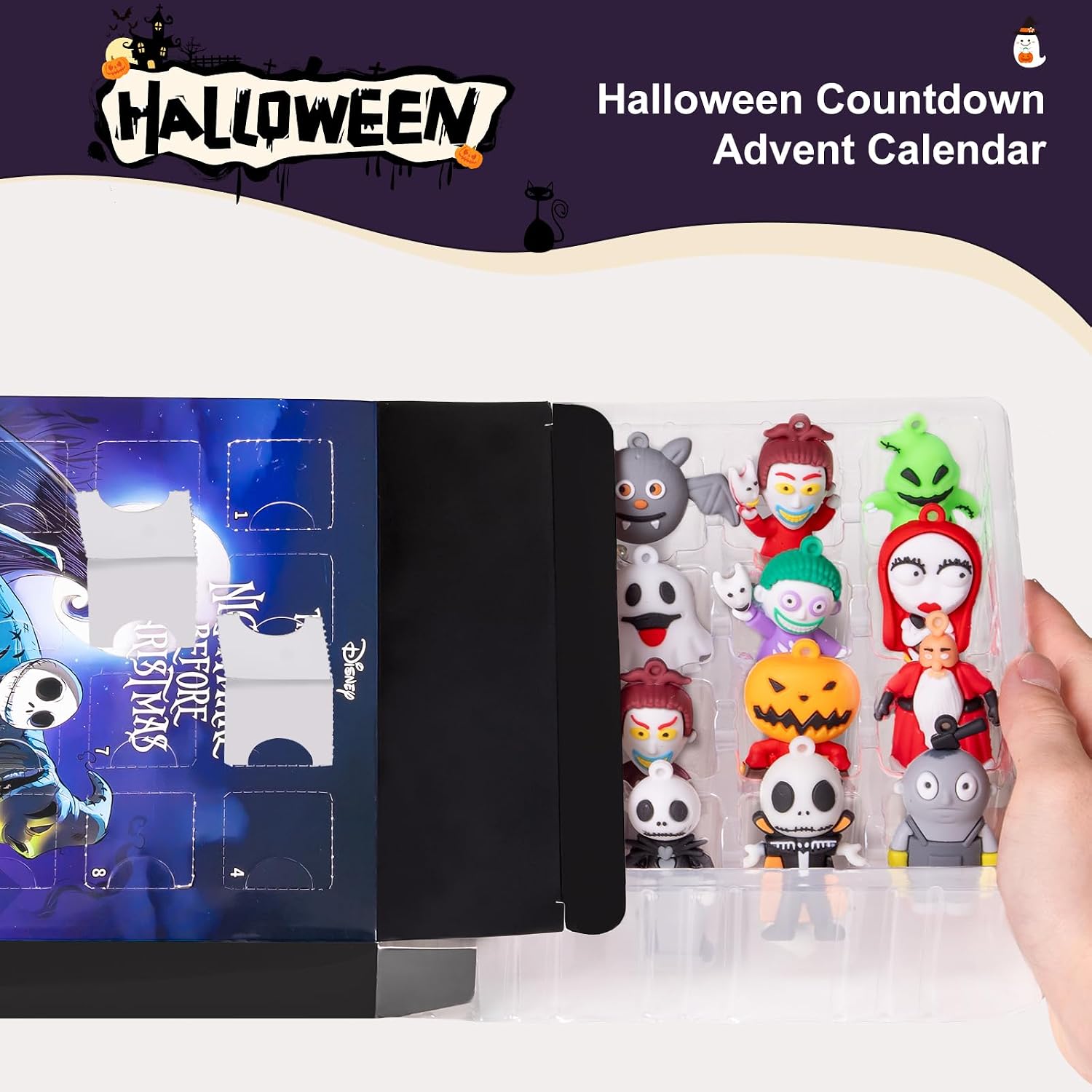 Nightmare Be Christmas Advent Calendar,Halloween Advent Calendar 2026,with 24 Collectible for Kids Adult Boys Girls,Halloween Calendar Countdown Box Halloween Gifts