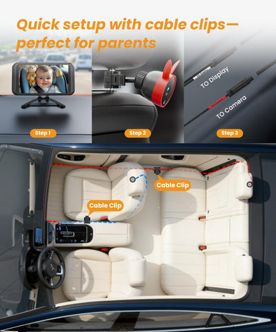Babyvue USB Baby Car Camera Backseat Monitor