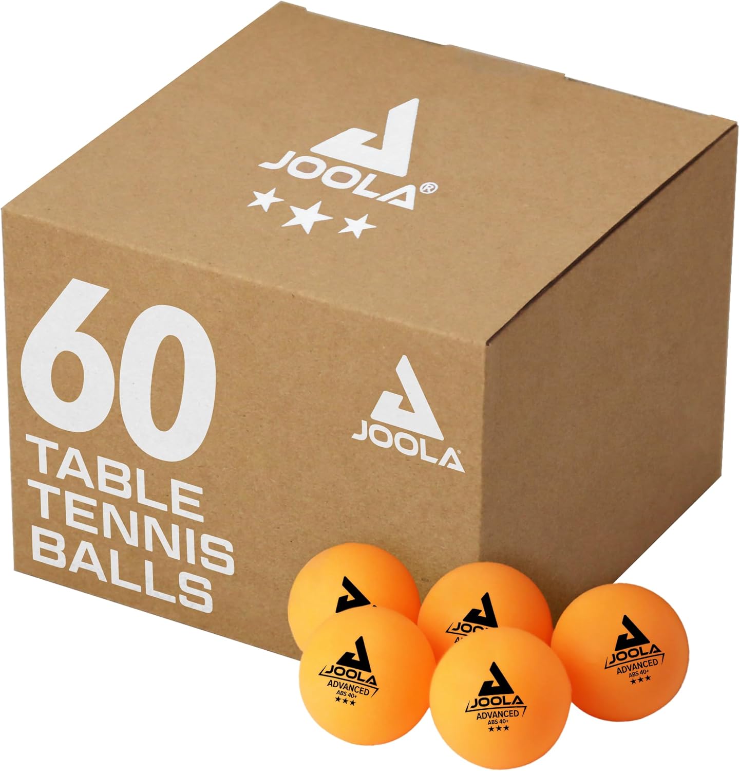 JOOLA Training 3 Star Table Tennis Balls - 40+mm Regulation Bulk Ping Pong Balls for Competition and Recreational Play - Fun as a Cat Toy - Indoor and Outdoor Compatible