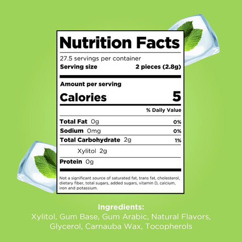 PUR Gum, Coolmint, Xylitol Gum, No Artificial flavour, 165 Count (3x55)