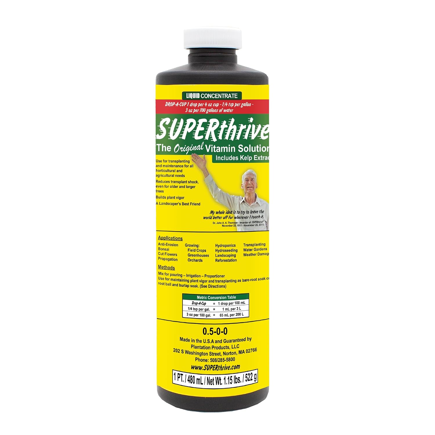 SUPERthrive Vitamin Solution with Kelp, Liquid Concentrate, 1 Pint