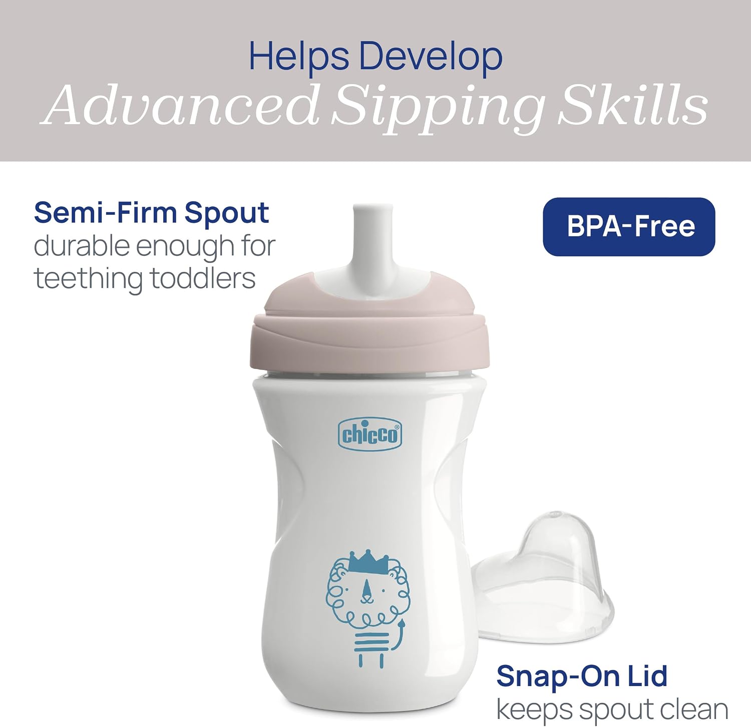 Chicco Sport Spout Training Sippy Cup for Toddlers 9m+, 9oz 2-Pack