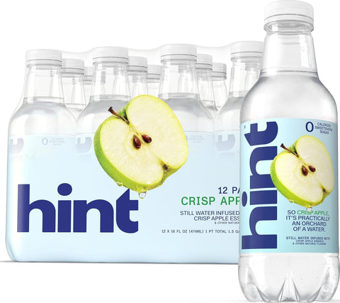 Hint Flavored Water Zero Sugar 0 Calories - Crisp Apple (12 pack)