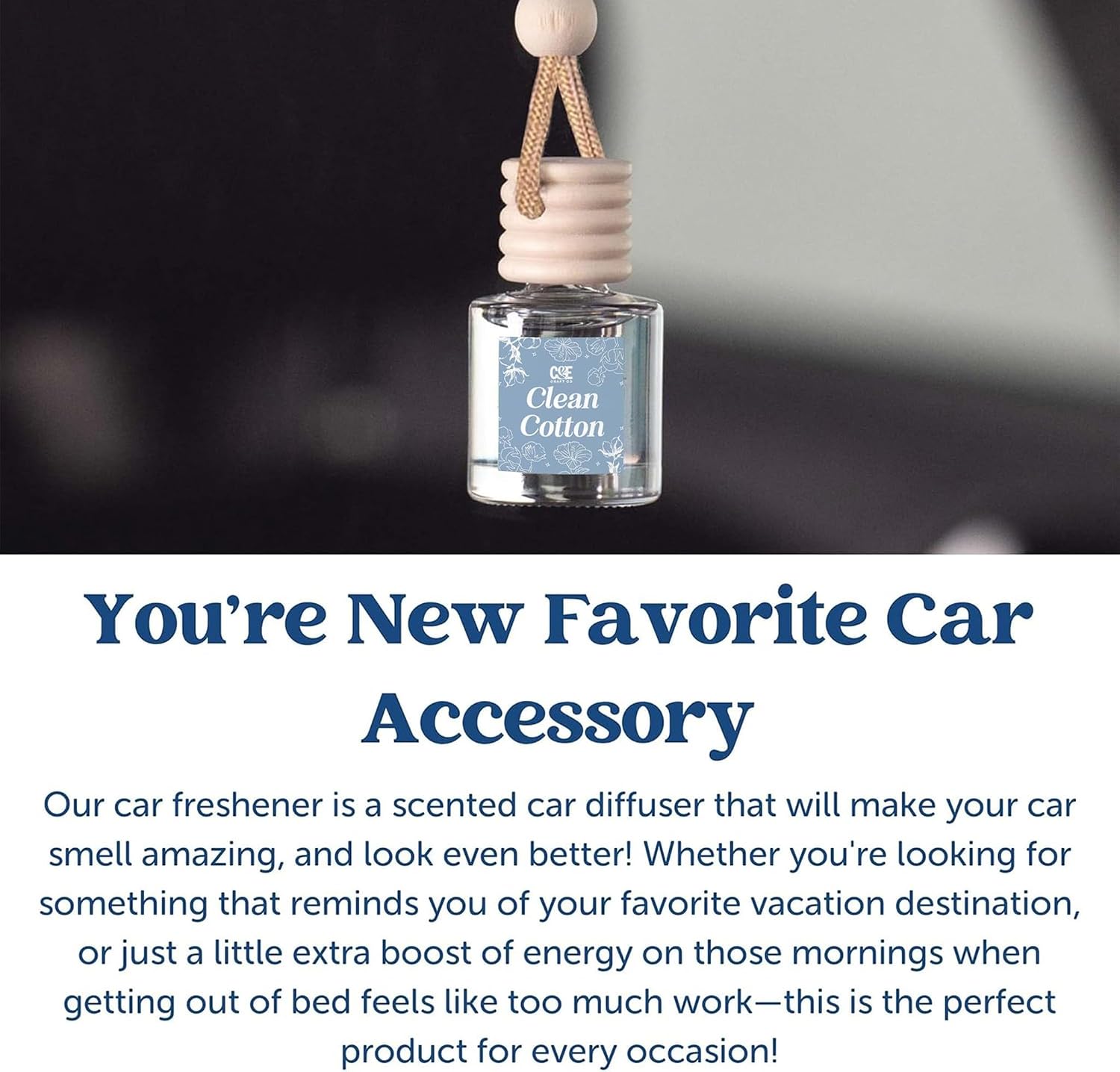 CANDECraftCo 2 Pack Hanging Car Air Freshener Diffuser for Essential Oils