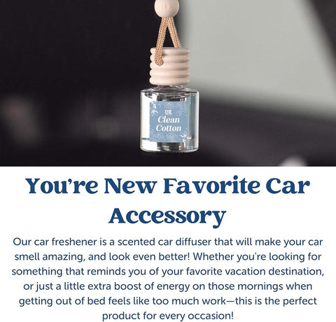 CANDECraftCo 2 Pack Hanging Car Air Freshener Diffuser for Essential Oils
