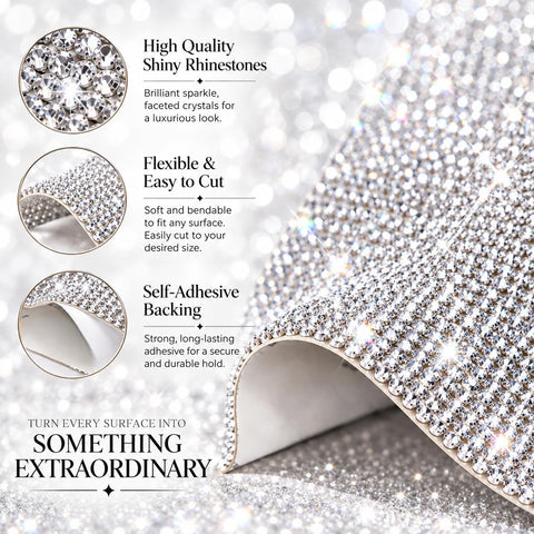 24000 Bling Crystals Rhinestone Adhesive Decoration Sheets