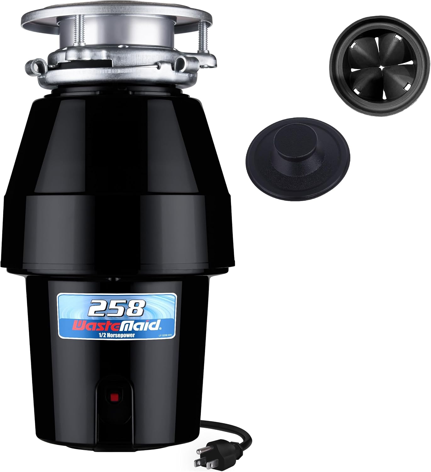 Waste Maid Garbage Disposal, Anti-Jam, Continuous Feed, 1/2 HP Mid Duty