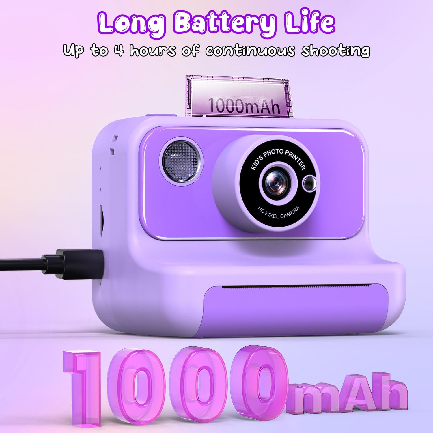Kids Camera Instant Print, Christmas Birthday Gifts for Girls and Boys