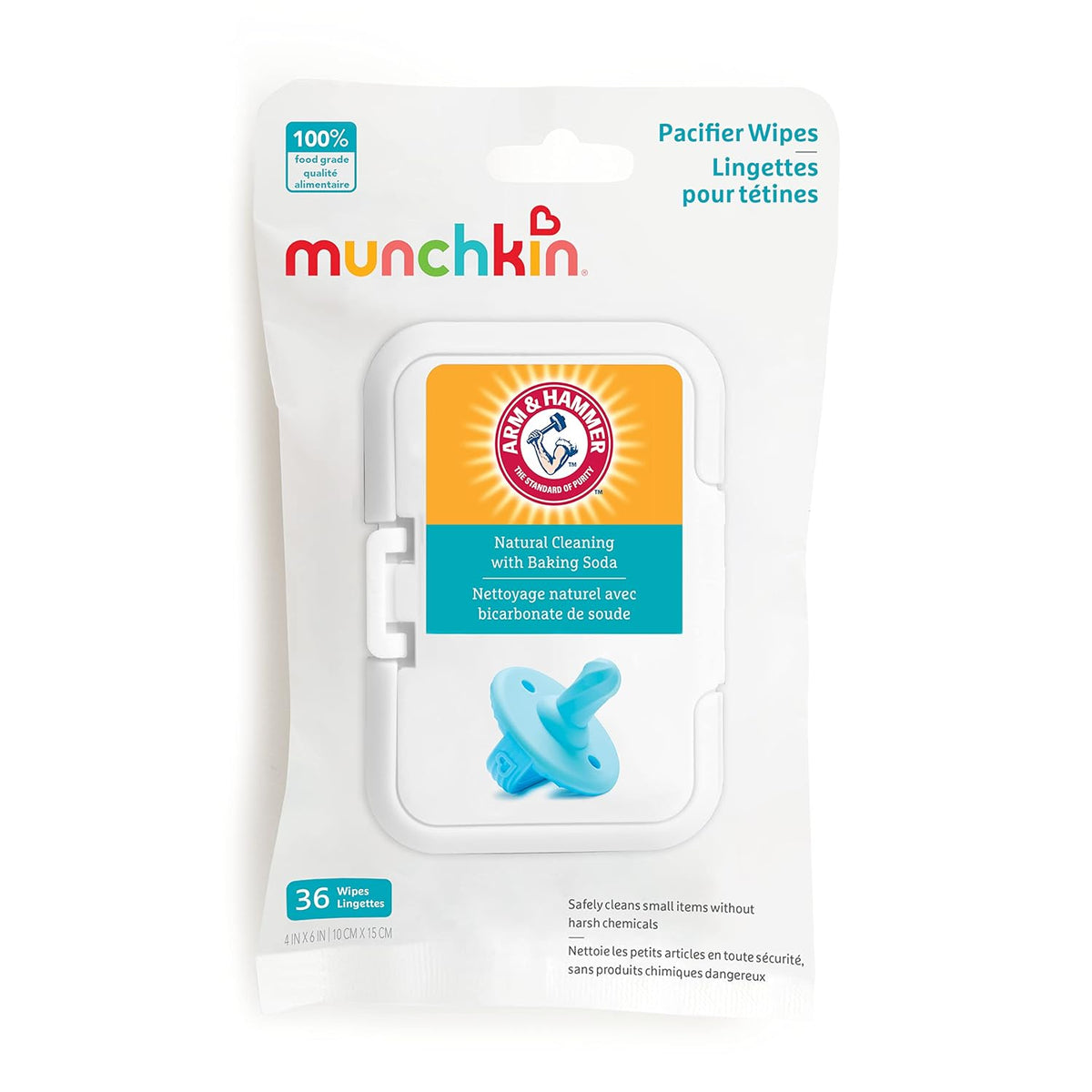 Munchkin Arm & Hammer Pacifier Wipes for Baby Essentials, 36 Count