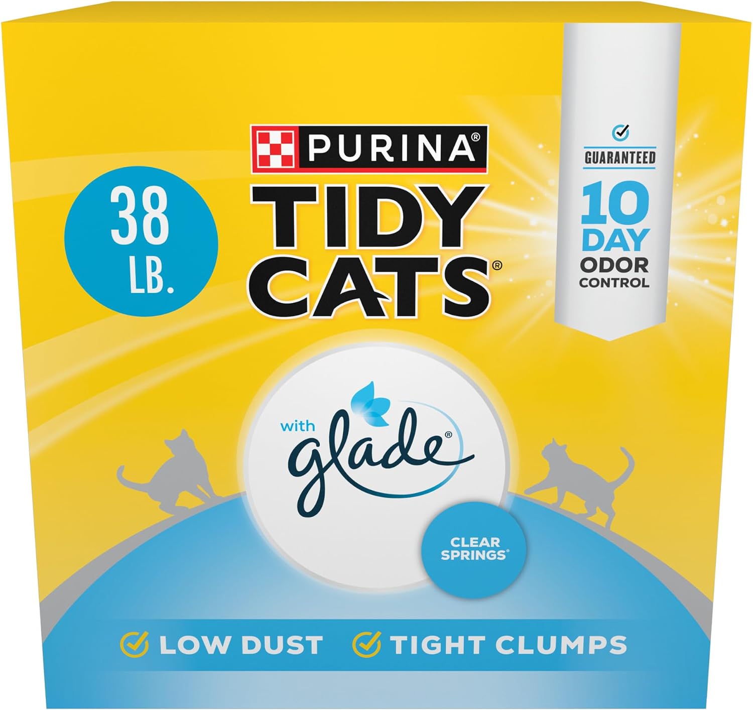 Purina Tidy Cats Clumping Cat Litter, Glade Clear Springs, 38 lb