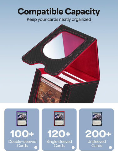 Card Deck Box for MTG Commander, fits 100+ Double-Sleeved Cards