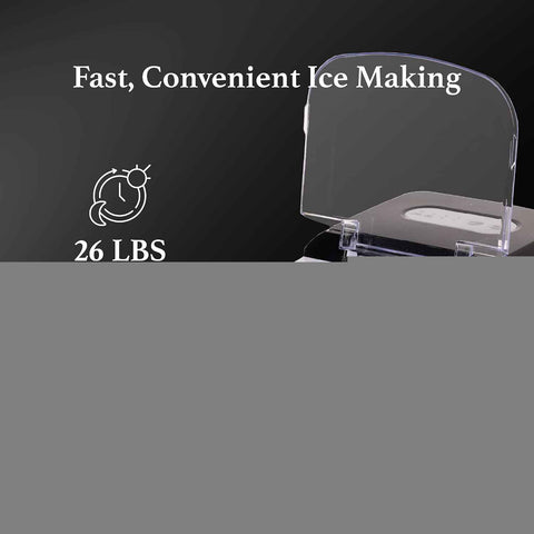Igloo Electric Countertop Ice Maker Machine - Automatic and Portable - 26 Pounds in 24 Hours - Ice Cube Maker - Ice Scoop and Basket - Ideal for Iced Coffee and Cocktails - Stainless Steel