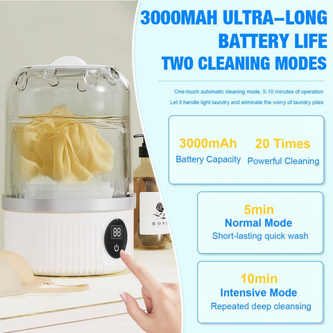 Underwear Washer, Portable Mini Washing Machine (Blue)