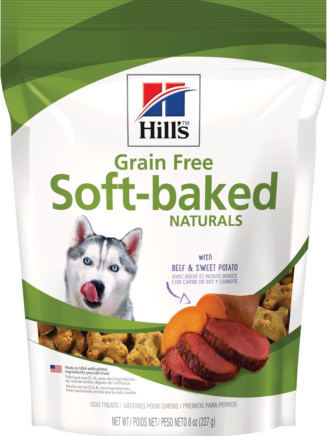 Hill's Grain Free Soft-Baked Naturals Dog Treats, Beef & Sweet Potato