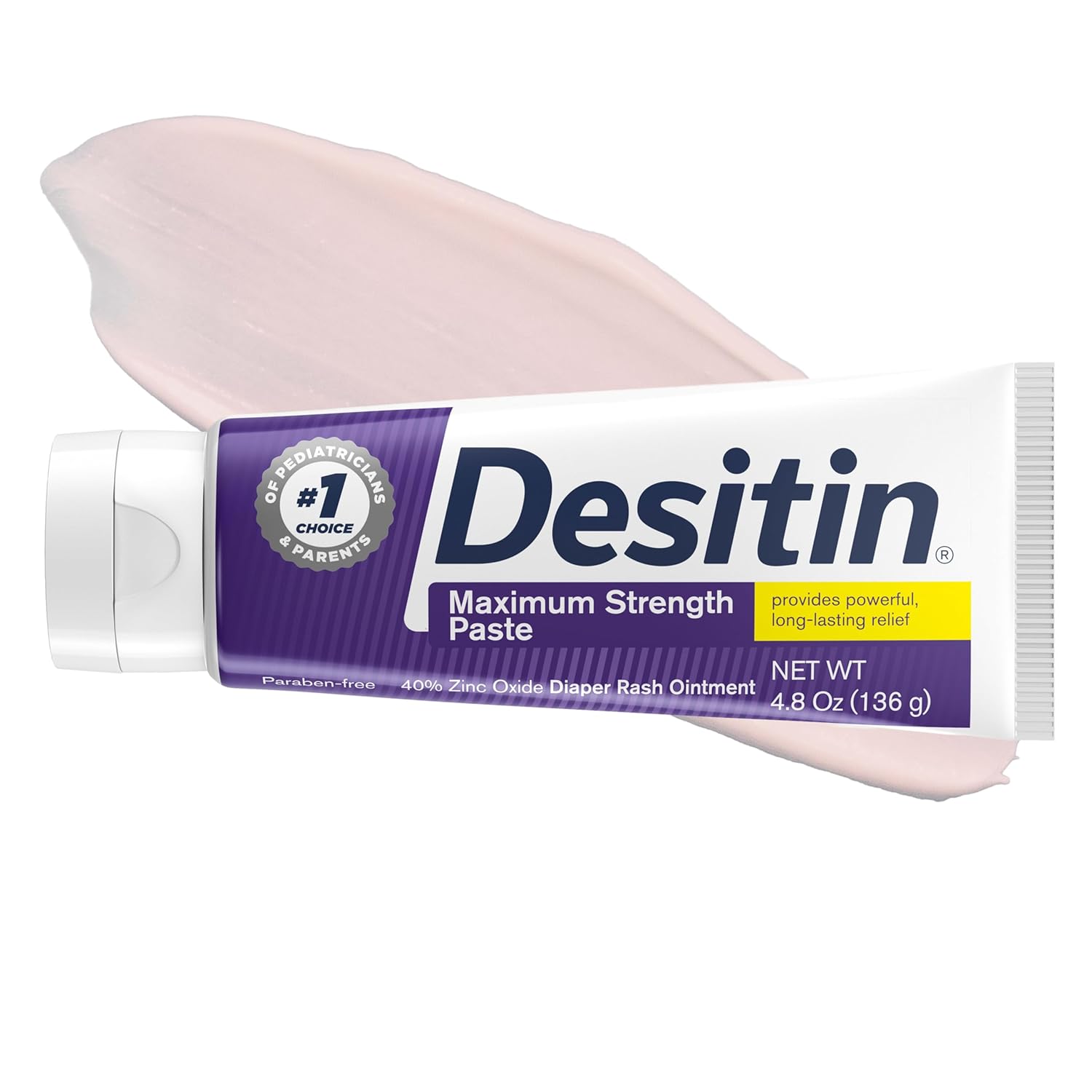 Desitin Maximum Strength Diaper Rash Paste, 40% Zinc Oxide, 4.8 oz