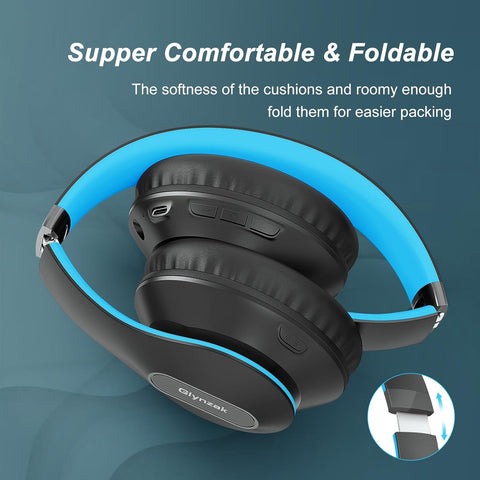 Wireless Bluetooth Headphones Over Ear V6.0 HiFi Stereo with Mic