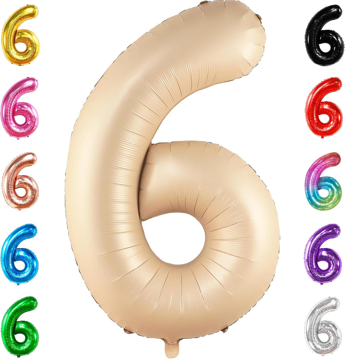 KatchOn Caramel Number 6 Balloon 40 Inch