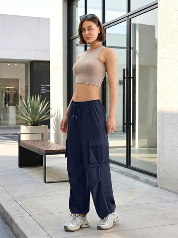 COPYLEAF Parachute Cargo Pants Women Lightweight Baggy Hiking Pants Y2k