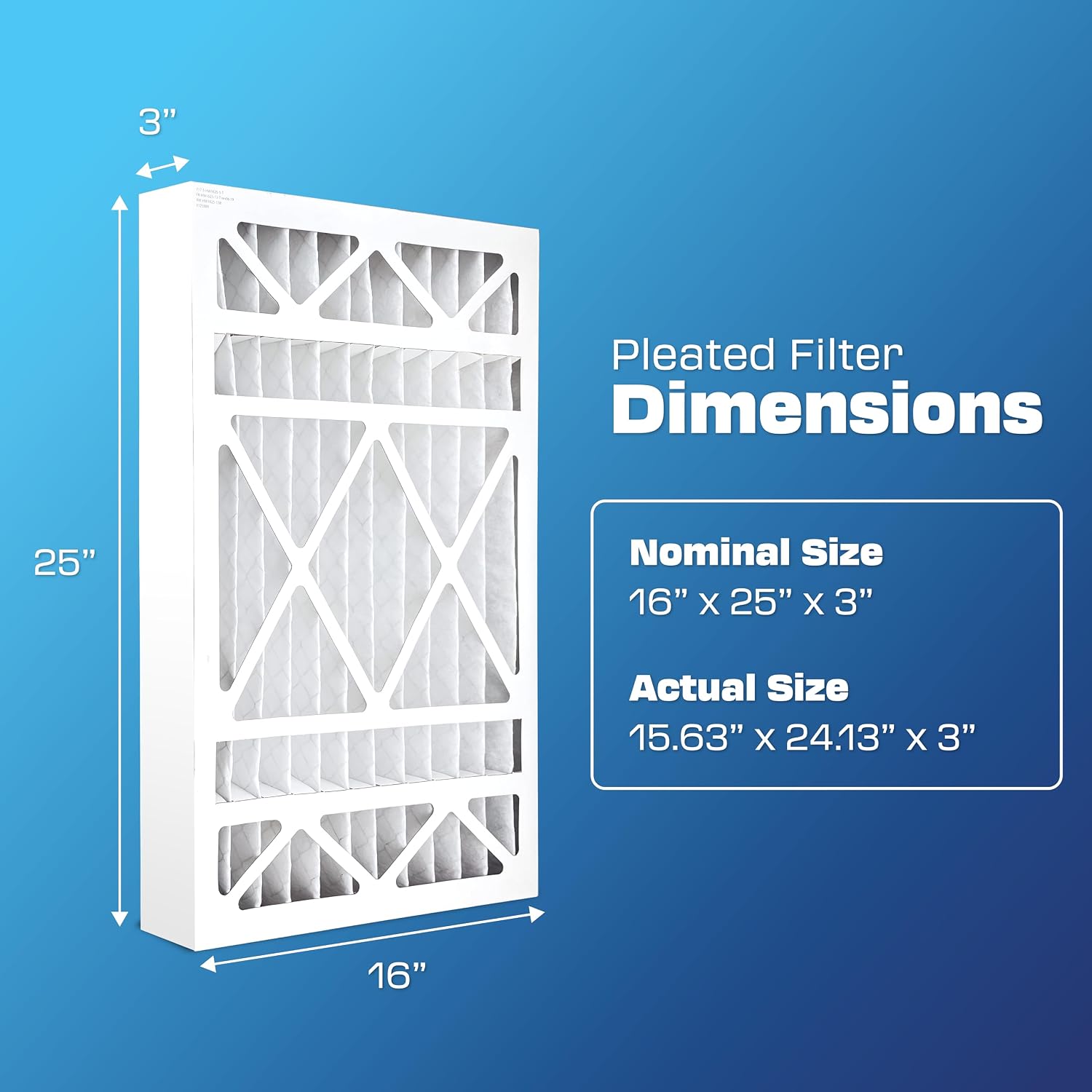 BestAir 16x25x3 Air Filter MERV 11 Advanced Allergen (3-Pack)