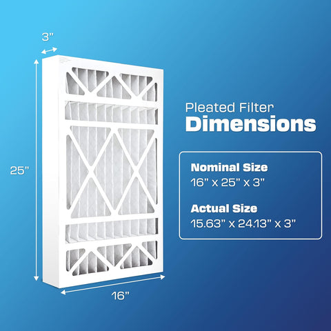 BestAir 16x25x3 Air Filter MERV 11 Advanced Allergen (3-Pack)