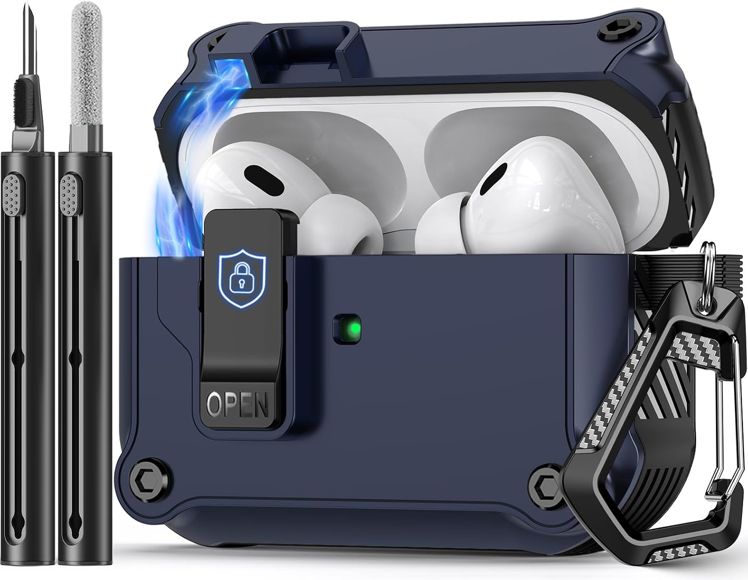 Pohgelan Compatible with AirPods Pro 2nd/1st Case (Blue)