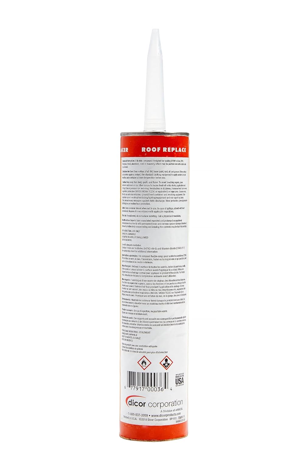 Dicor 501LSD-1 Self-Leveling Lap Sealant, Dove White, 10.3 Oz