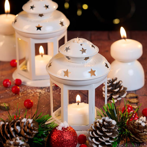 24 Pack 2 Inch Floating Candles, 5-6 Hour Burn White Real Wax