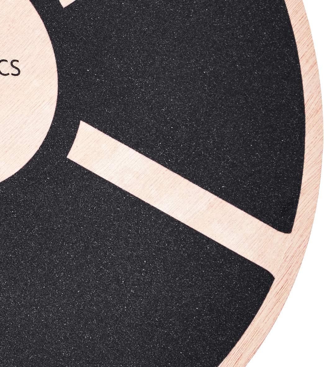 Amazon Basics Wood Wobble Balance Trainer Board, Slip Resistant, for Exercise and Core Strength