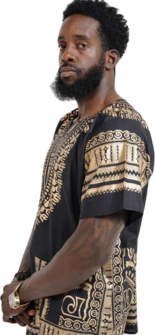 Dupsie's African Print Unisex Dashiki Shirt African Attire for Men Women Black History month, Festivals, Church, Cruises