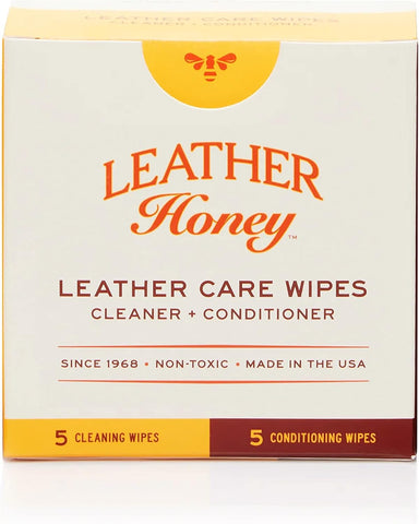 Leather Honey Leather Wipe Kit – Non-Toxic Cleaner & Conditioner