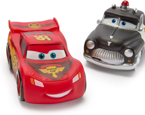 Disney Store Official Pixar Cars Bath Toys Set - Includes 5 Detailed Toys with a Straining Storage Bucket - Bath Time Fun & Water Play Set for Kids