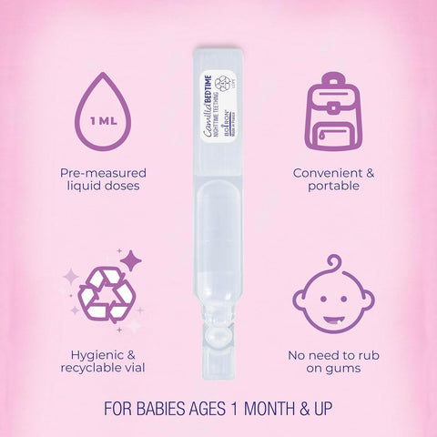 Boiron Camilia Bedtime Liquid Doses for Nighttime Teething Relief, Painful Gums, Restlessness, and Irritability - 30 Count