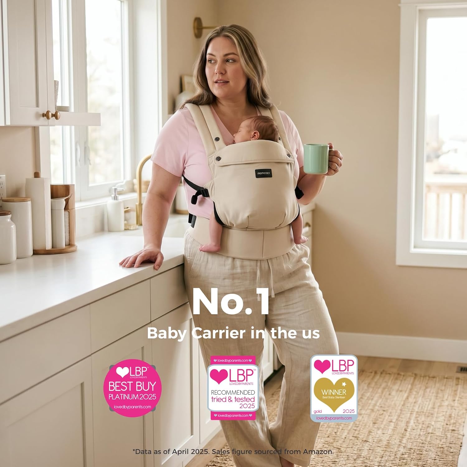 Momcozy PureHug Baby Carrier - Ergonomic, Cozy and Lightweight (Plus Size)