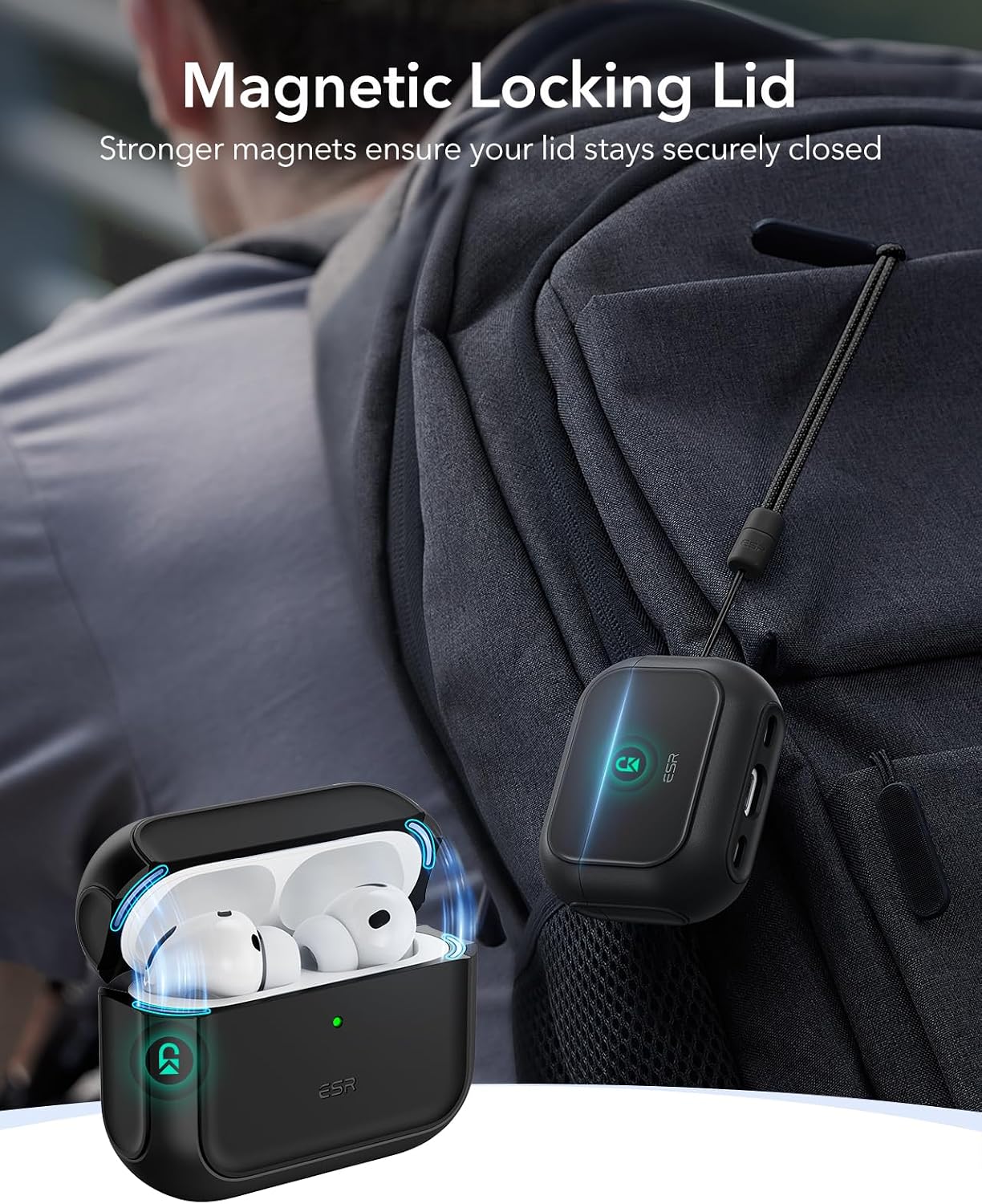 ESR for AirPods Pro 3 Case, Compatible with MagSafes, Black