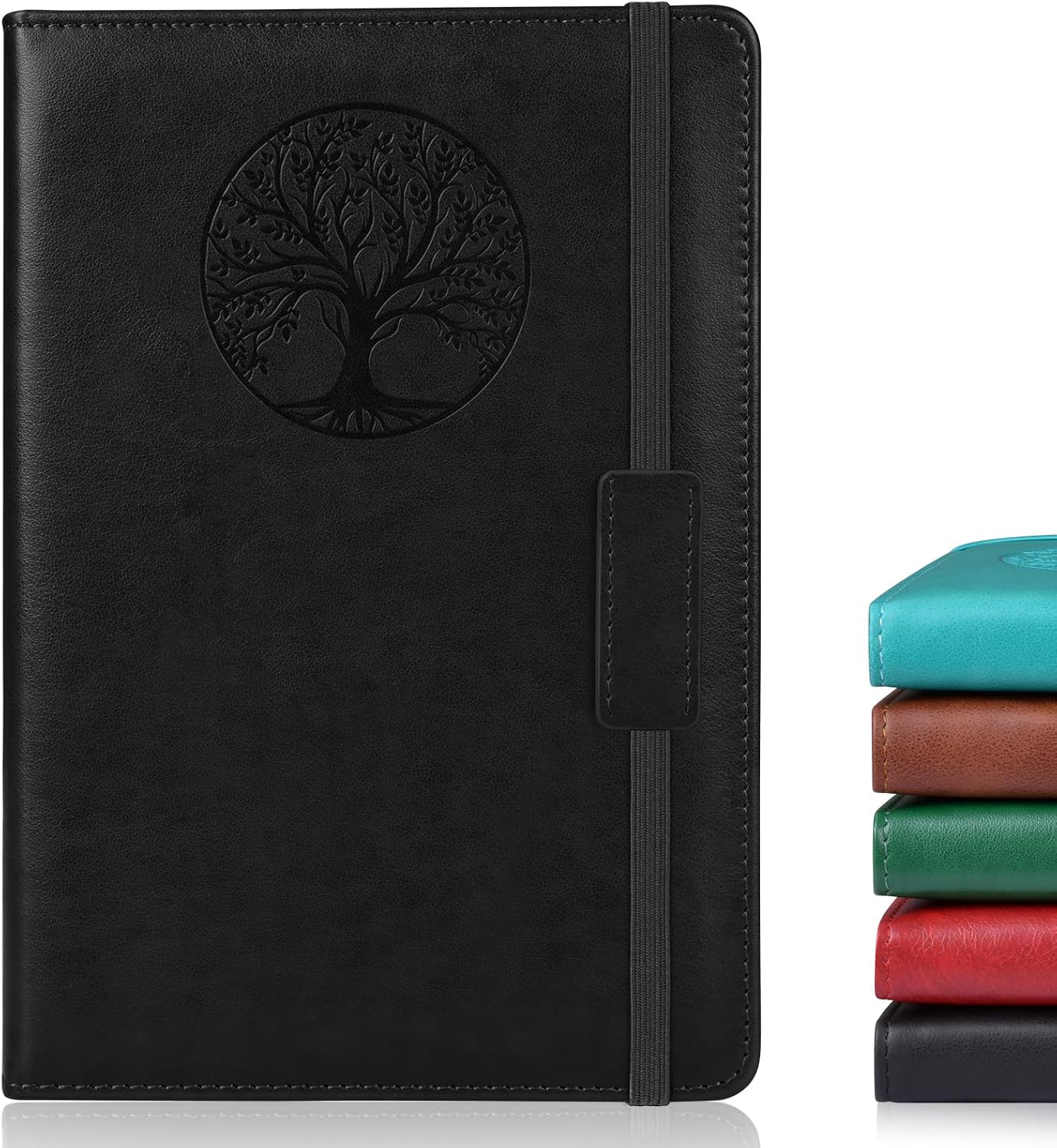Biuwory Leather Journal Notebook,256 Thick Lined Pages,Hardcover 5.7"×8.3"