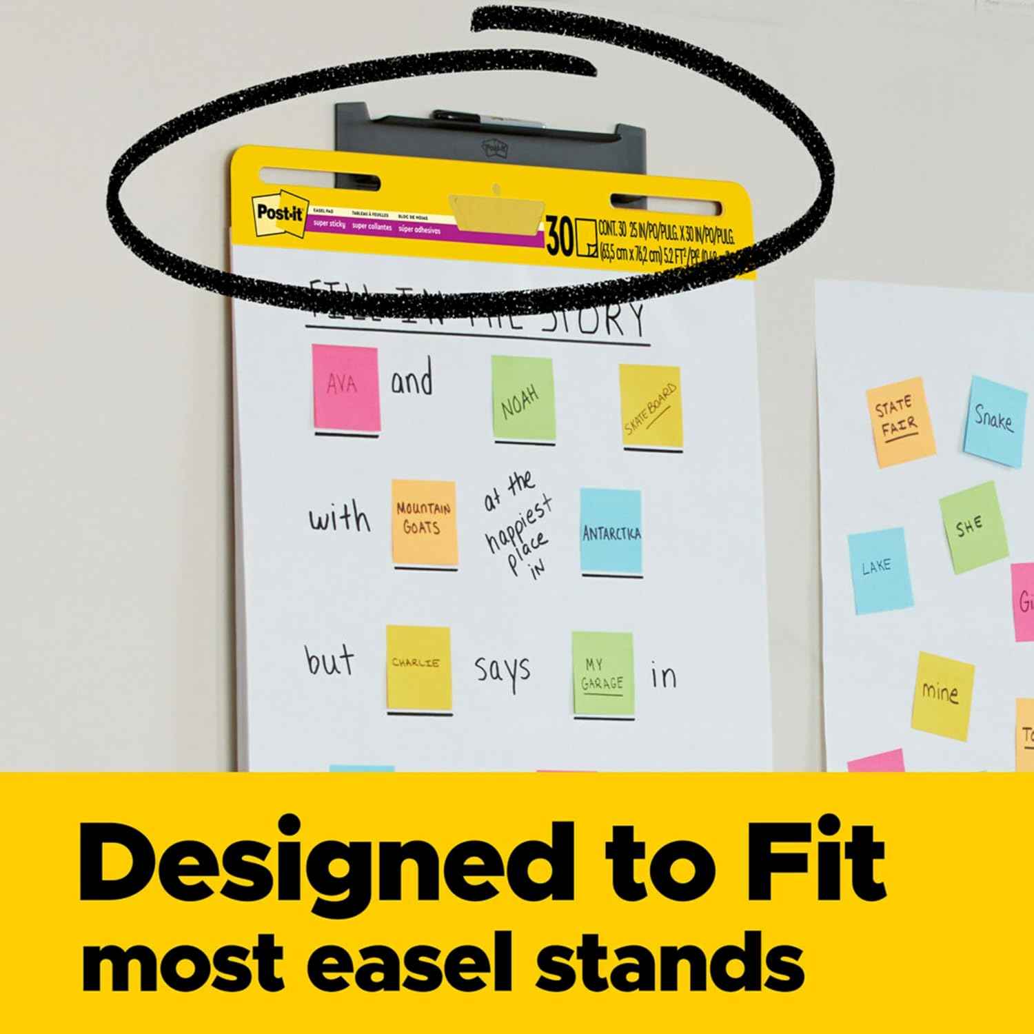 Post-it Super Sticky Mini Easel Pad, 15 x 18 in, White, 6 Pads | Premium Self Stick Flip Chart Paper, Anchor Chart, Office Supplies & School Supplies, Great for Teachers and Students