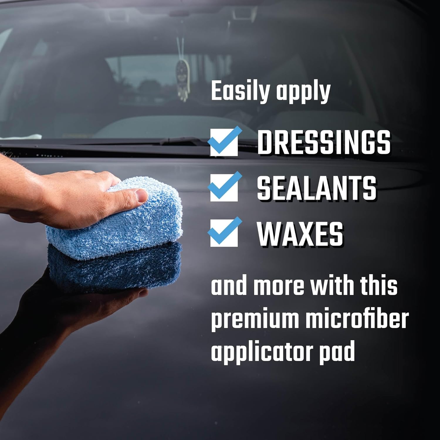 Chemical Guys, Premium Microfiber Applicator Pads, Soft Foam Core, 2 Pack