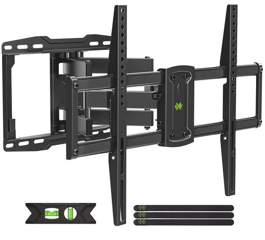 USX Mount UL Listed Full Motion TV Wall Mount for Most 37-86 inch TV, Swivel and Tilt Mount with Dual Articulating Arms Up to 132lbs, VESA 600x400mm, 16" Wood Studs, XML019