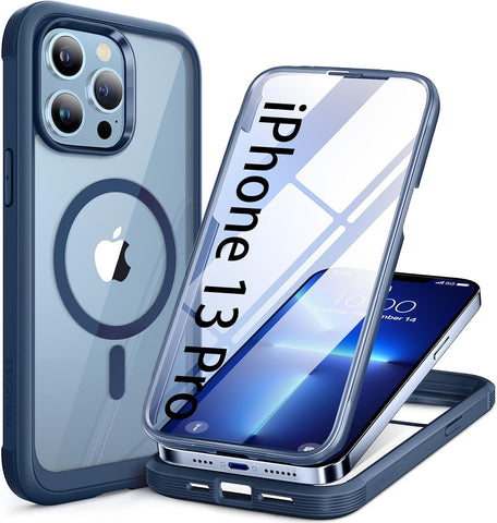 miracase for iPhone 13 Pro Case 6.1",Built-in Screen Protector,Dark Blue