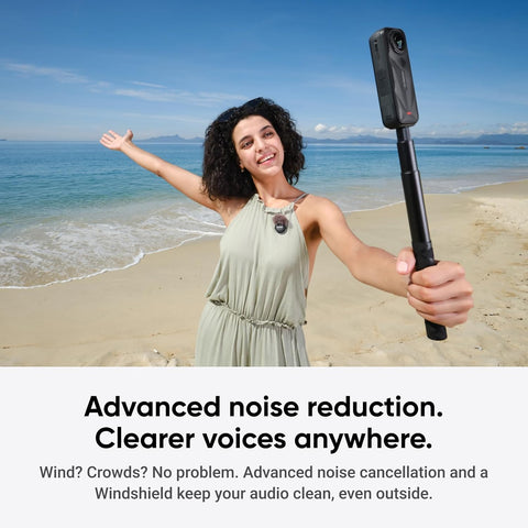 Insta360 Mic Air Transmitter, 7.9g Ultralight, Wireless Microphone, Noise Cancelling, Vlog, Streaming, Compatible Luna Ultra/X5/X4/X4 Air/Ace Pro 2/GO Ultra