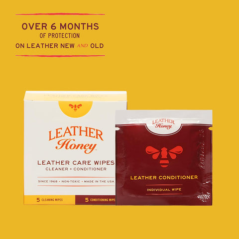 Leather Honey Leather Wipe Kit – Non-Toxic Cleaner & Conditioner