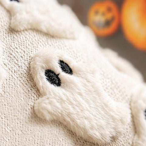 Halloween Pillow Covers 16x16 inch 2Pcs Beige Ghost Halloween Decor