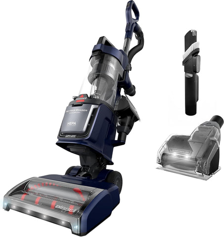 Bissell Pet Hair Eraser DualBrush Upright Vacuum with Two Brush Rolls, DualBrush Self-Cleaning Technology, HEPA Sealed Allergen System, Bright FurFinder Headlights, Lift-Off Pod, 42946