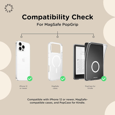 PopSockets Phone Grip for MagSafe, Magnetic Holder- Alum Radial Gold