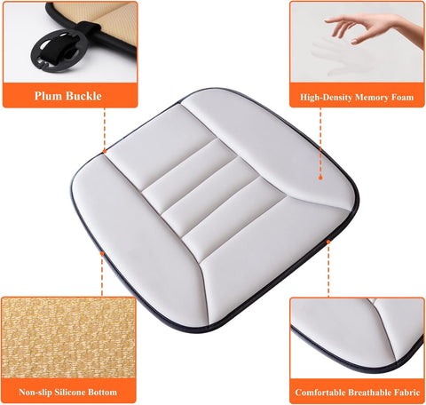 kingphenix Memory Foam Car Seat Cushion for Driver and Office Chair Comfort