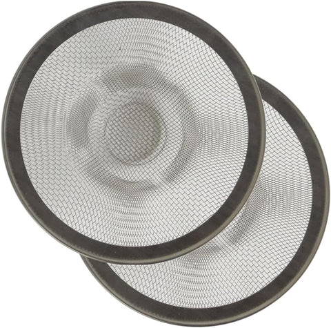 Evriholder Mesh Sink Drain Catcher, Secure Fit Strainer Prevents Clogging from Food and Hair, Stainless Steel, Ideal for Kitchen, Laundry and Disposals, 4.5-Inch, 2 Pack